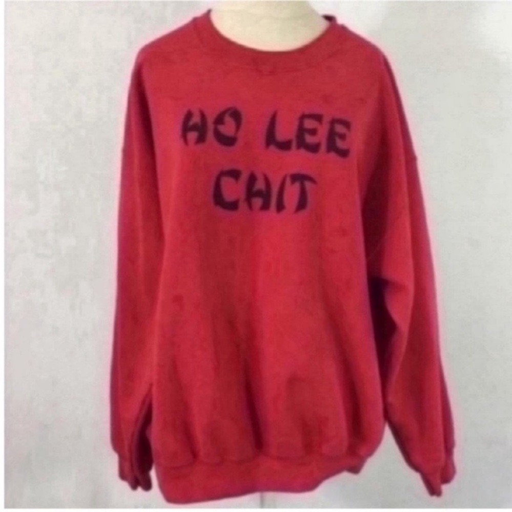 Fun Red Graphic Sweatshirt